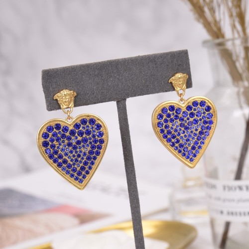 Versace Beauty Blue Diamond Stud Earrings