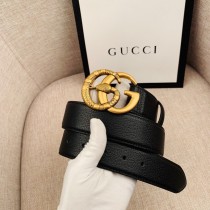 GUCCI snake pattern CC buckle pigskin pattern double-sided first layer belt