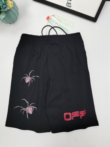 Off White New Spider Arrow Print Sports Shorts