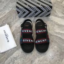 Givenchy  4G Logo Black Chain Wrapped Leather Sandal Men