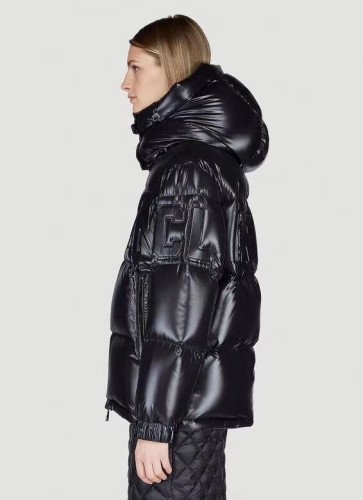 New MONCLER Couple Loose Black Lacquer Hoodied Down Jacket Short