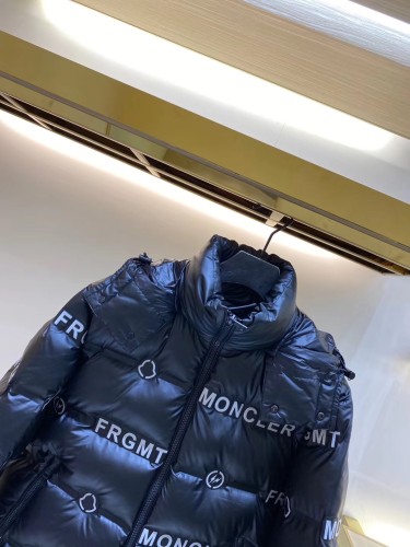 New MONCLER Lovers' Embossed Thick Hoodied Down Jacket