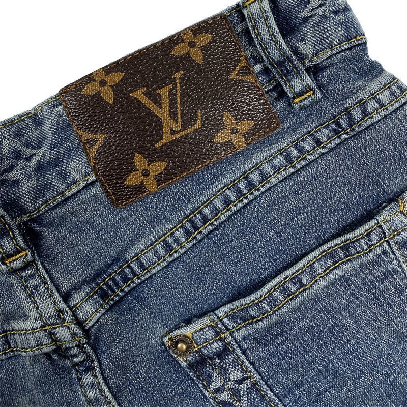 LV jacquard panel jeans