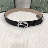 New GUCCI men's fashion belt width ：3.8cm
