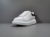 Alexander McQueen White Black Tailed Leather Sneakers