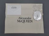 Alexander McQueen Women's men's Shoes White Black Tailed Leather Sneakers