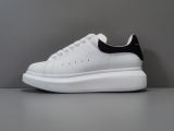 Alexander McQueen White Black Tailed Leather Sneakers