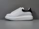 Alexander McQueen White Black Tailed Leather Sneakers