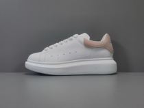 Alexander McQueen Women's White Sneaker Pink Tailed Shoes Alexander McQueen Women's White Sneaker Pink Tailed Shoes