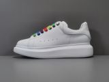 Alexander McQueen White Shoes Rainbow Shoelaces