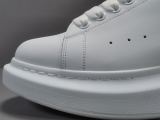 Alexander McQueen White Black Tailed Leather Sneakers