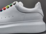 Alexander McQueen White Shoes Rainbow Shoelaces