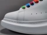 Alexander McQueen White Shoes Rainbow Shoelaces
