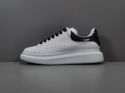 Alexander McQueen Black Pearl Tailed Leather Sneakers