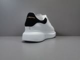 Alexander McQueen White Black Tailed Leather Sneakers