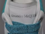 Alexander McQueen Leather Sneakers Blue Tailed