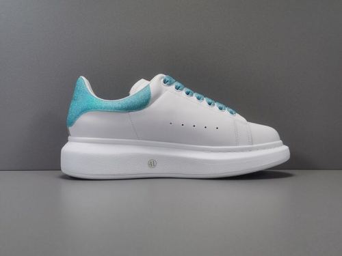 Alexander McQueen Leather Sneakers Blue Tailed