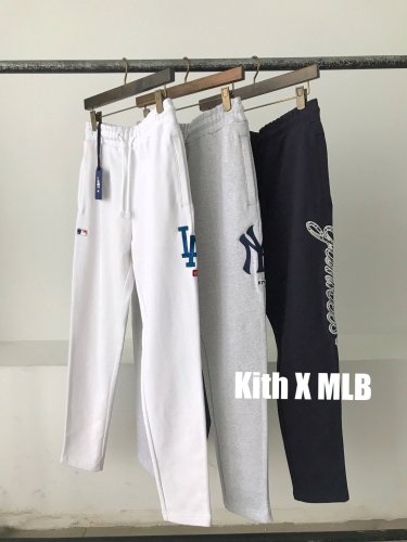 New KITH x MLB  Fleece Cotton Pants Trousers Running Sweatpants Unisex