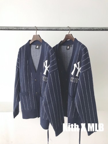 KITH x MLB Men Wool Cardigan Sweater Knit Button Long Sleeve V Neck Sweater