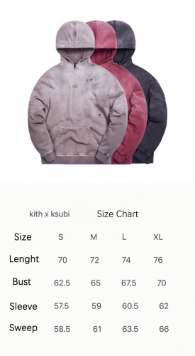 NEW Kith Casual Solid Color Sweatshirt Unisex Pullover Hoodies Sweater
