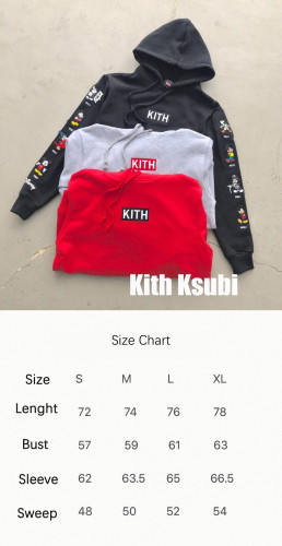 Kith Ksubi Cotton Sweatshirt Unisex Mickey Embroidered Jacket Pullover Hoodies