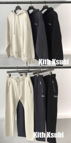New Kith Ksubi Hoodies Sports Suit Unisex Casual Cotton Pullover Pants