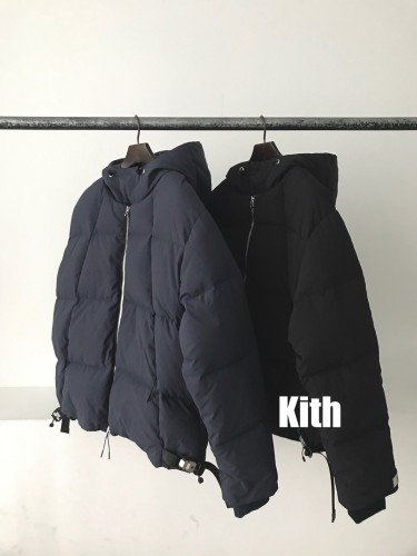 KITH Hooded Down Jacket Winter Warm Long Sleeve Zip Jacket
