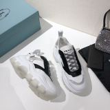 Prada Women's Fashion Sneakers Black/White