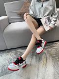 Prada Casual Shoes Unisex Sneakers Black/Red/Grey