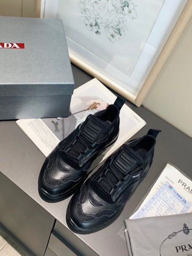Prada Casual Shoes Black Sneakers Unisex