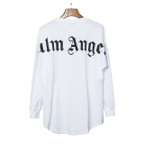 New Palm&Angel Men Cotton Casual Long Sleeve T-shirt Bat Sleeve Letter Printing