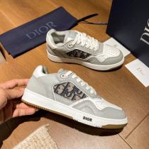 Dior Mens Womens Classic Grey Sneakers Shoes
