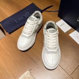 Dior Mens Womens Classic White Sneakers Shoes