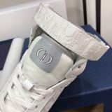 Dior Mens Womens Classic High-Top Light Grey Sneakers Shoes