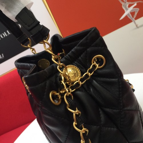 Chanel Classic Case Grain Sheepskin Button Chain Aslant Single Shoulder Bag Size:21X24X14 cm
