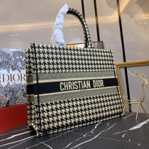 Dior Houndstooth Shopping Bag