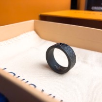 LV Black And White Two-tone Ring