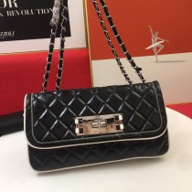 Chanel Silver Locked Boston Chain Crossbody Bag Size：32x14x4CM