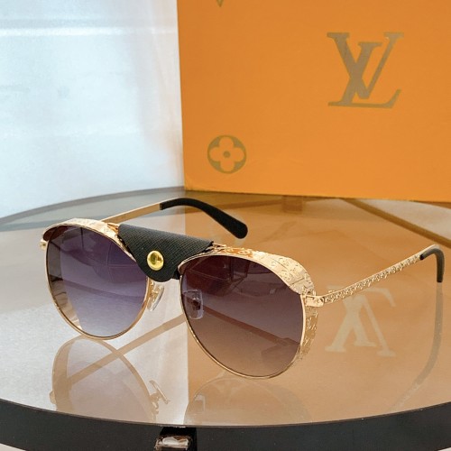 LV Full Version Engraved Presbyopia Logo Sunglasses Size:57口15-145