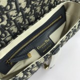 Dior Embroidered Saddle Bag Size:42x 35x16cm