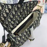 Dior Embroidered Saddle Bag Size:42x 35x16cm