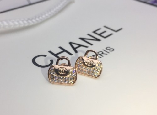 Chanel Full Diamond Bag Earrings