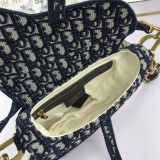Dior Saddle Bag Velvet Blue Saddle Bag Size: 25.5x20x6.5cm