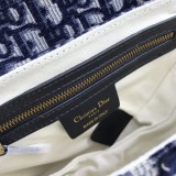 Dior Saddle Bag Velvet Blue Saddle Bag Size: 25.5x20x6.5cm