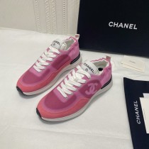Chanel Womens Classic Pink Sneakers Shoes