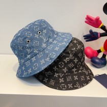 New LV Double-sided Denim Fisherman Hat