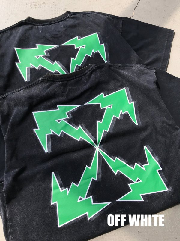off white green arrow shirt