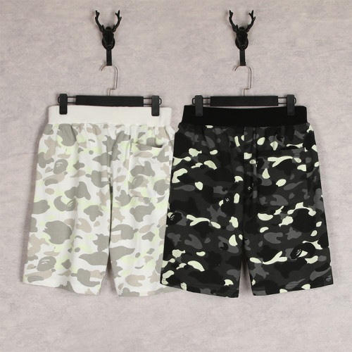 BAPE/A/Bathing Ape Unisex Camouflage Sweat Shorts Cotton Sport short pants