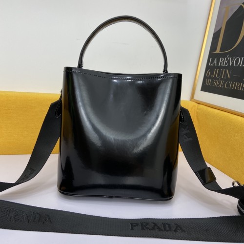 Prada Shiny Bucket Handbag Messenger Bag Size: 23x23x14CM
