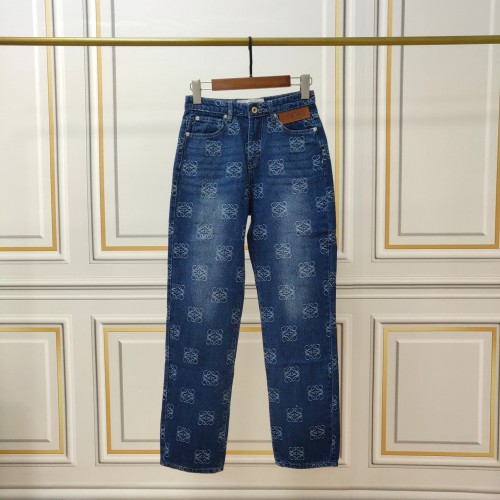 New Loewe Fashion Women's Blue Jeans